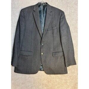 Chaps 42R‎ Brown Jacket Gray/Brown Houndstooth Style Woolen Fabric